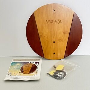 Viva Sol VS4000 Hook and Ring Premium Set Bamboo Wall Mount Toss Game 10 Inch